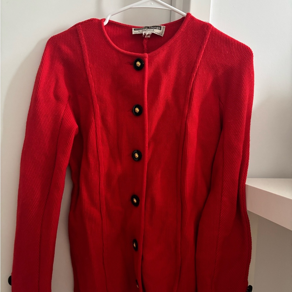 100% Italian Wool Button Cardigan